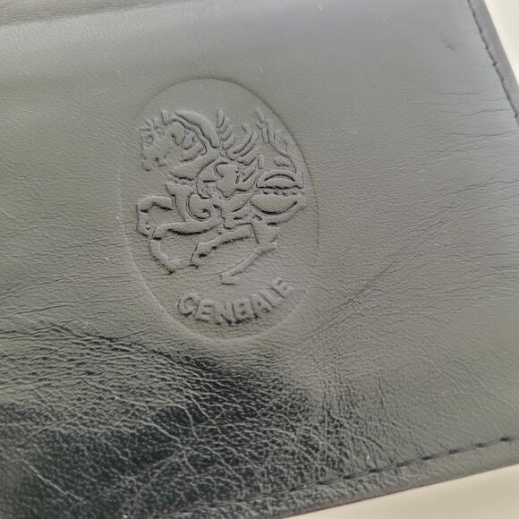 Leonardo Cenbale Vintage Wallet Black Coin Case Holder PouchLeather Compact Mini - Picture 3 of 8